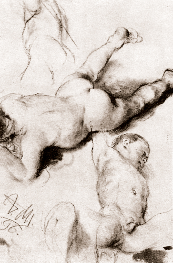  Adolpyh Von Menzel —— 男孩的多种姿势 (2)